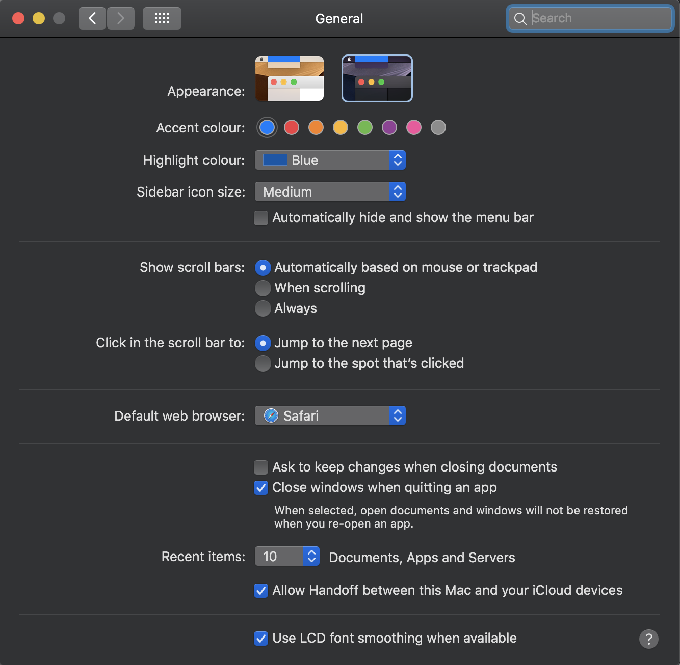 System Preferences 